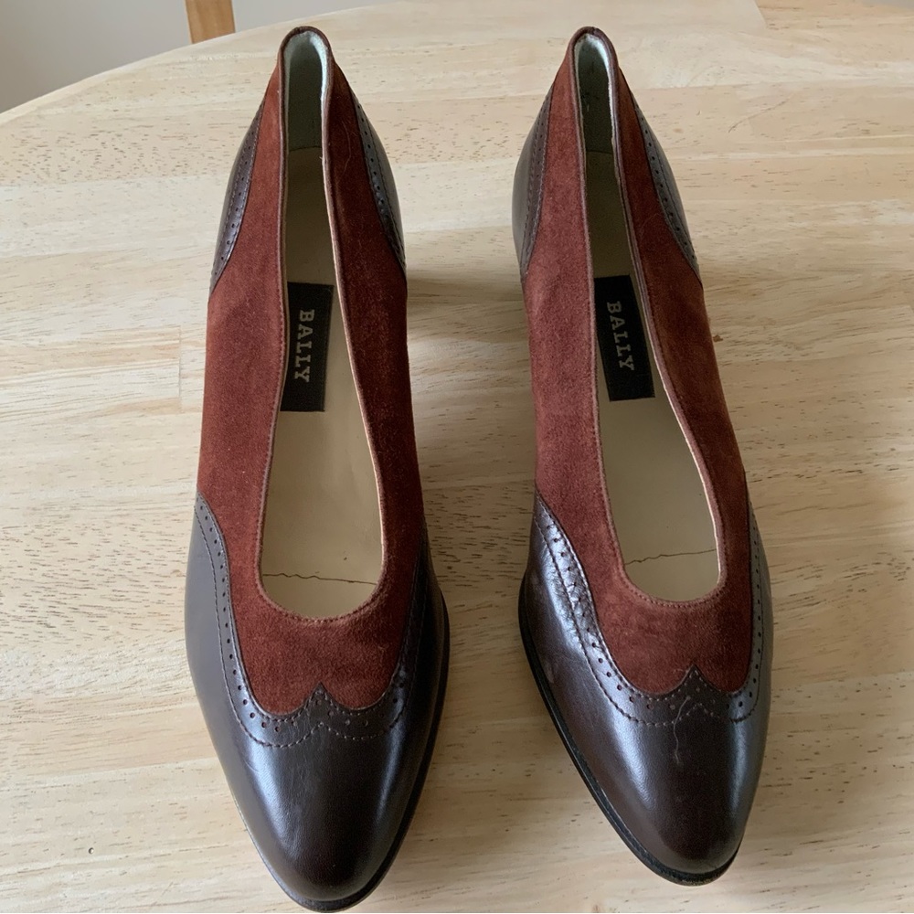 BALLY Brown suede and leather shoes size 8 M